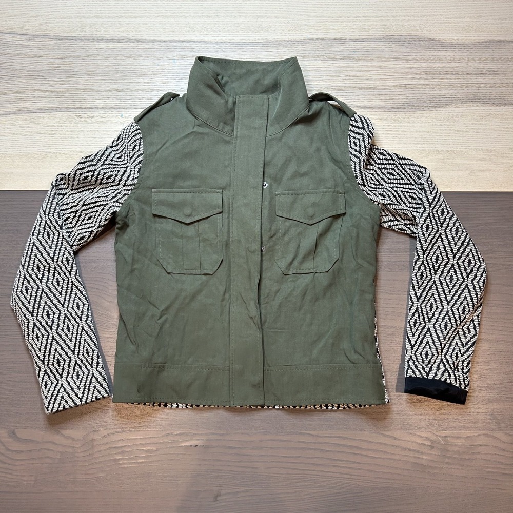 Ella Moss Jacket Women S Utility Textile Zip Snap